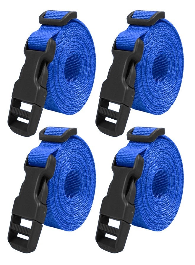 XTACER Backpack Accessory Strap Luggage Straps Cover Strap Sleeping Bag Strap with Buckle Blue- Release Buckle Straps (4-Pack) - Image 1